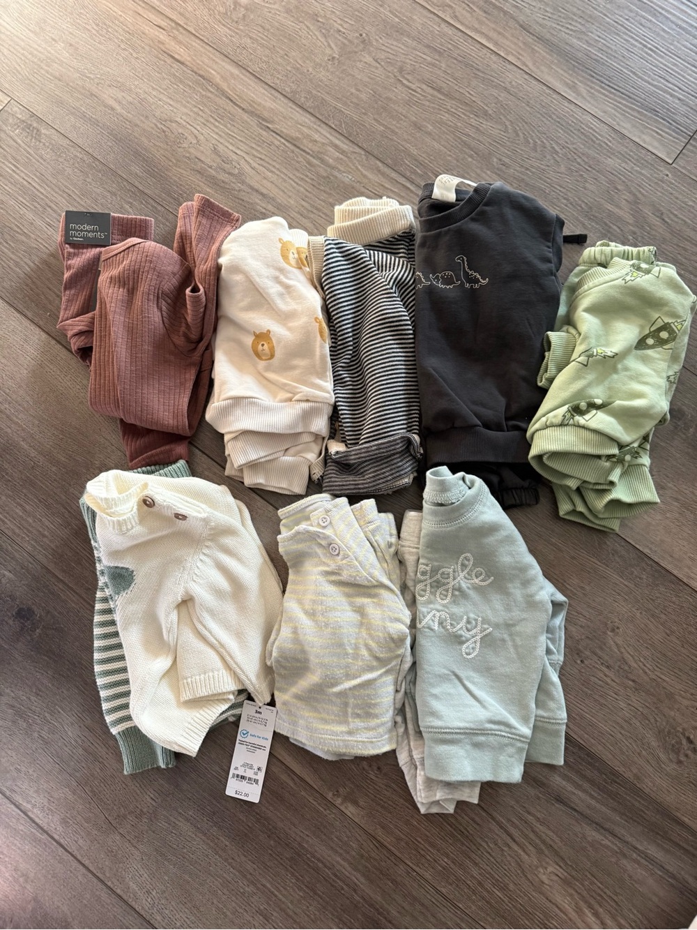H&M Kids Matching Sets in Rusty Rose, Cream, Black, Sage, Light Blue